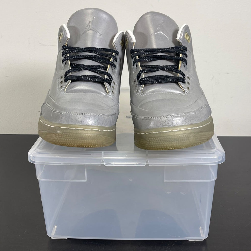 Jordan 3 Retro 5Lab3 Silver 11 (Moderately Worn Pre-Owned)JordanReflect Silver/Reflect Silver-Black-White - Image 2