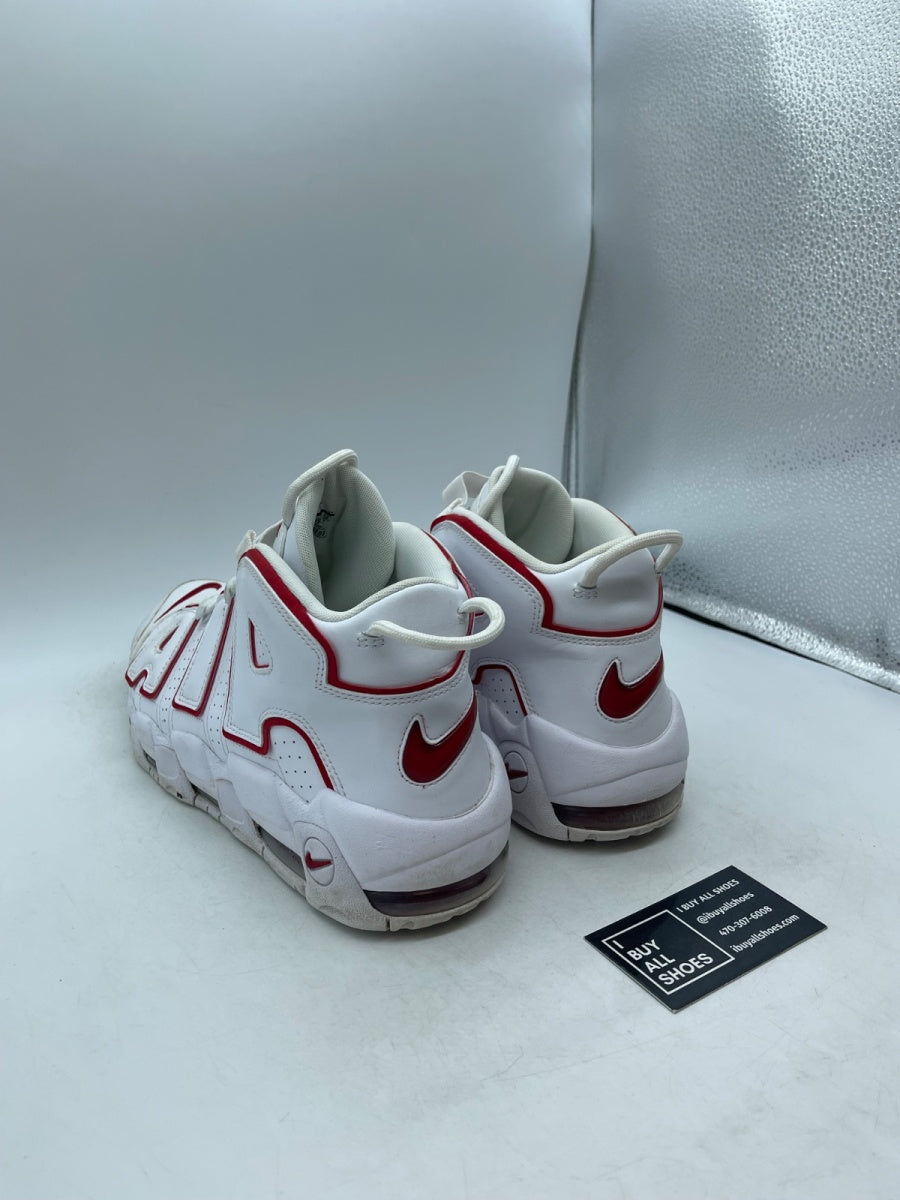 Nike Air More Uptempo White Varsity Red Outline 12 (Moderately Worn Pre-Owned) - Image 4