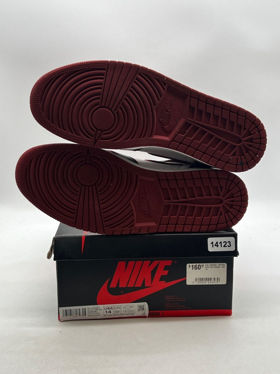 Jordan 1 Retro High Bloodline 14 (Moderately Worn Pre-Owned)JordanBlack/Gym Red-White - Image 8