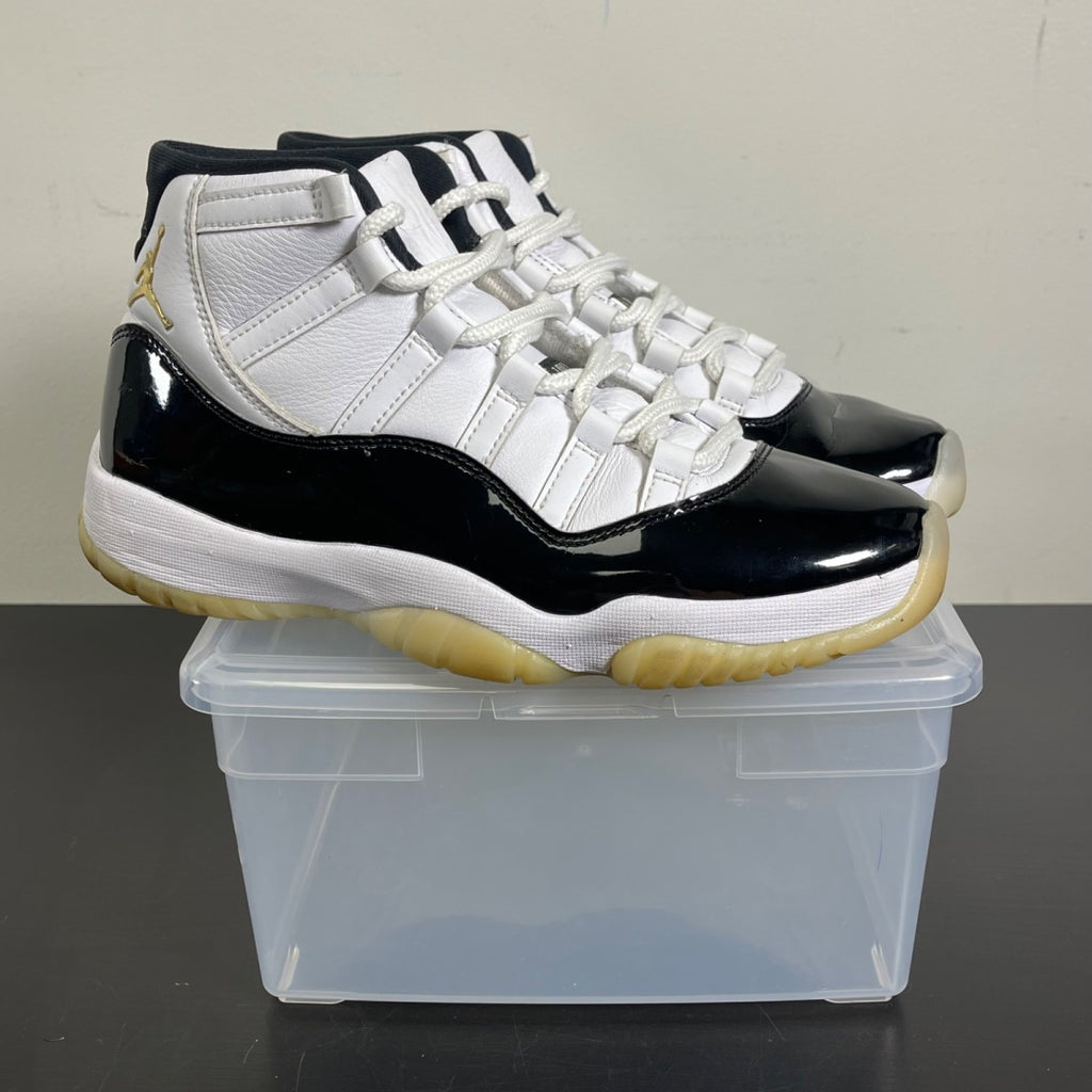 Jordan 11 Retro DMP Gratitude (2023) 8.5 (Moderately Worn Pre-Owned)JordanBlack/White/Metallic Gold - Image 1