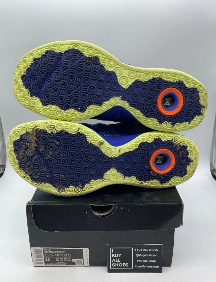Nike PG 4 Gatorade 11.5 (Lightly Worn Pre-Owned)NikeRegency Purple/Barely Volt-Total Orange-Regency Purple - Image 9