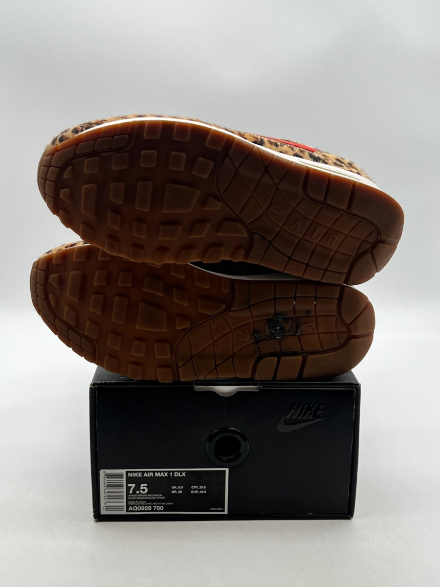 Nike Air Max 1 atmos Animal Pack 2.0 (All Black Box) (2018) 7.5 (Moderately Worn Pre-Owned)NikeWheat/Sport Red-Bison-Classic Green - Image 8