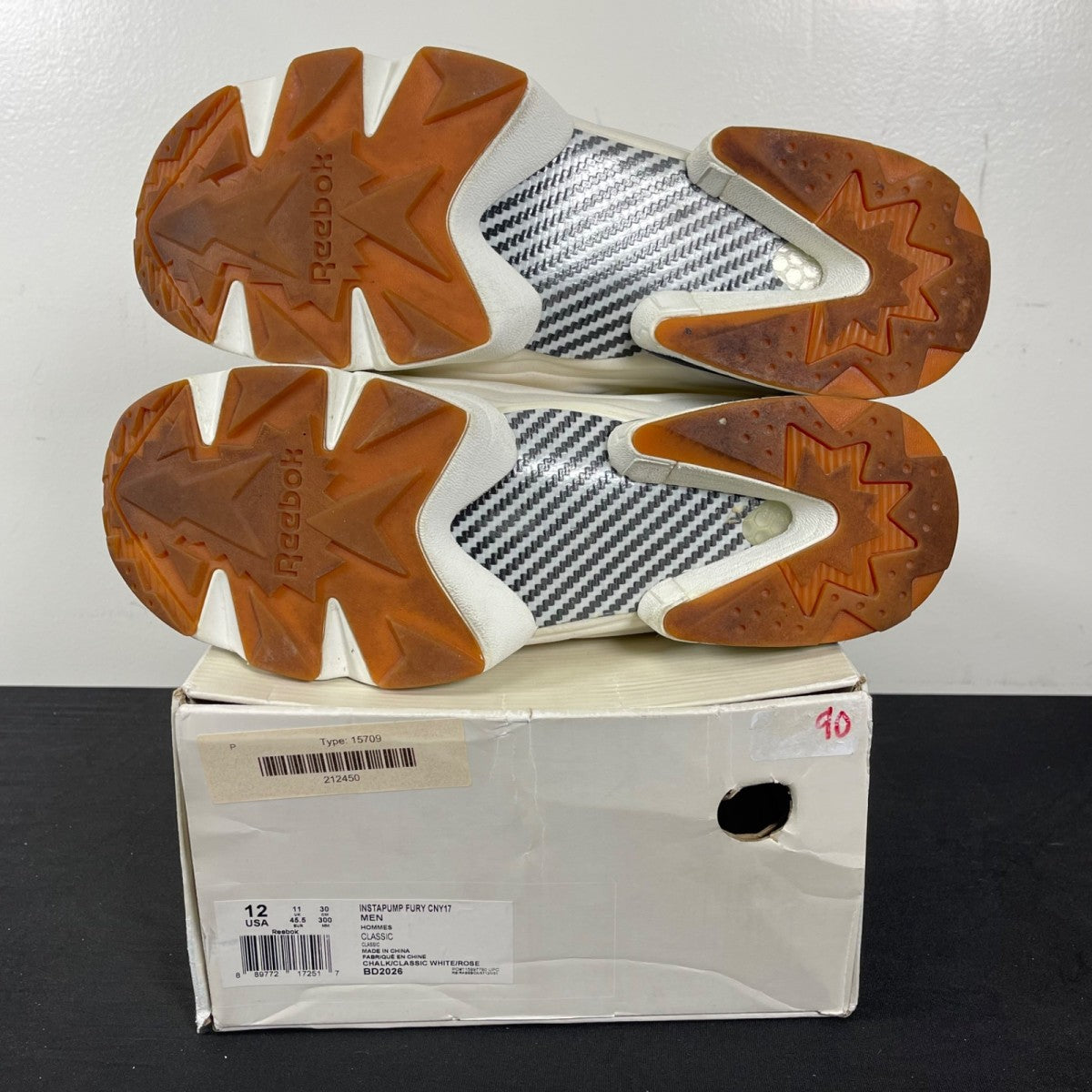 Reebok Pump Instapump Fury Year of the Rooster 12 (Moderately Worn Pre-Owned)ReebokChalk/Classic White/Rose - Image 5