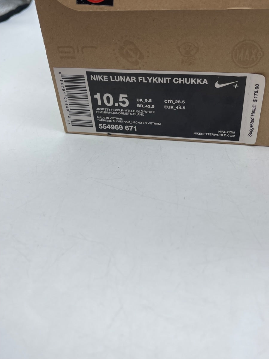 Nike Lunar Flyknit Chukka 'University Red' 10.5 (Heavily Worn Pre-Owned)Nike - Image 9