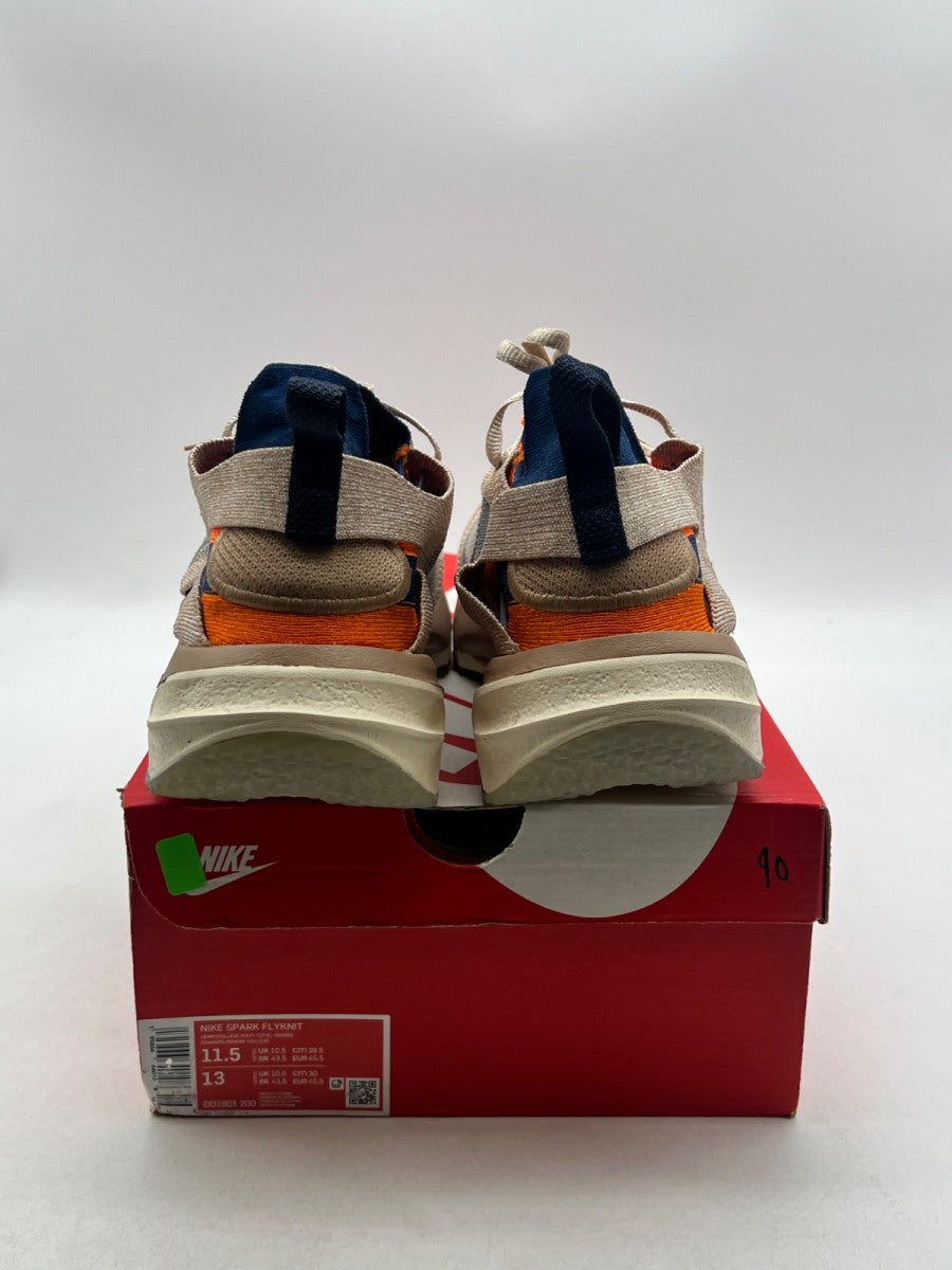 Nike Spark Flyknit Tan Total Orange 11.5 (Lightly Worn Pre-Owned)NikeHemp/College Navy-Total Orange - Image 3