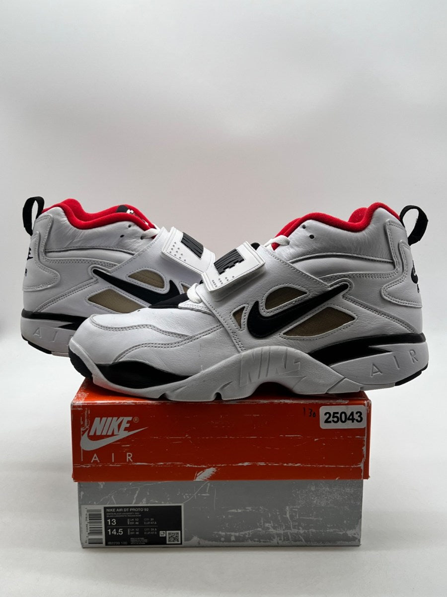 Nike Air Diamond Turf Proto '92 Atlanta Falcons 13 (Lightly Worn Pre-Owned)NikeWhite/University Red/Metallic Gold/Black - Image 1