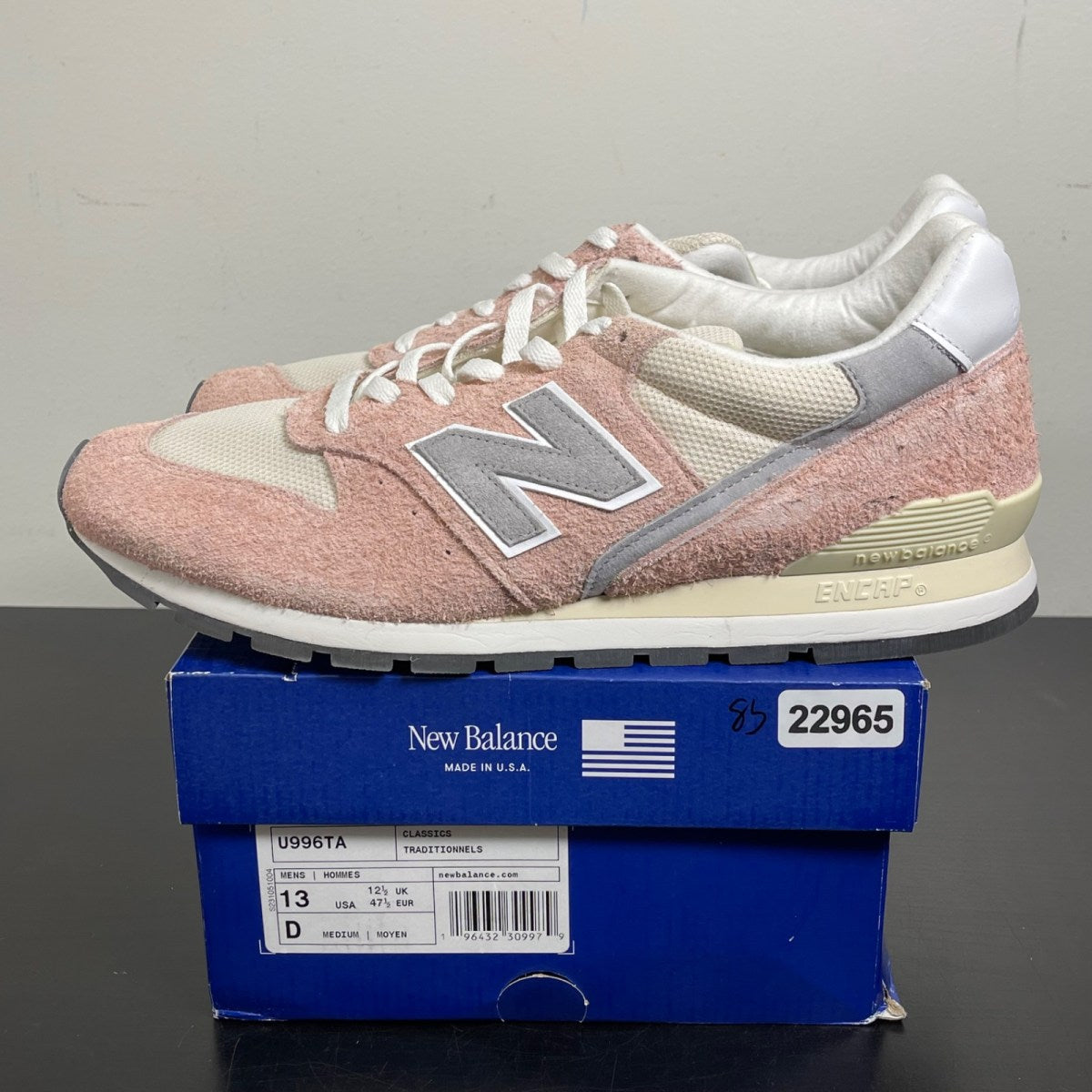 New Balance 996 MiUSA Pink Haze 13 (Moderately Worn Pre-Owned)New BalancePink Haze/Silver - Image 3