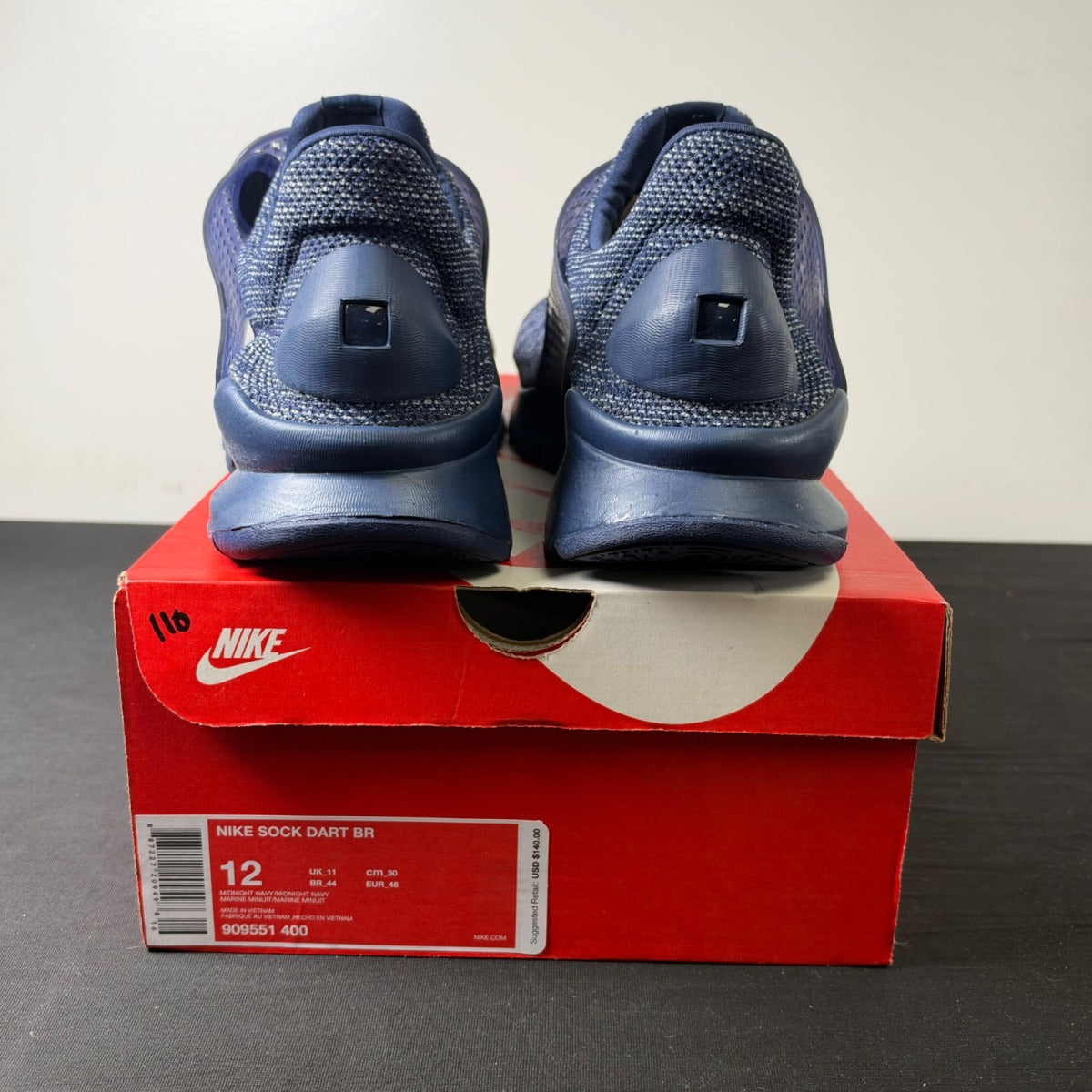 Nike Sock Dart Br Midnight Navy/Midnight Navy (Size 12) - Image 5
