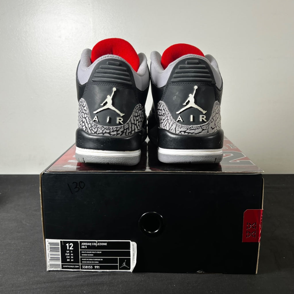 Jordan 3 Retro Black Cement CDP (2008) 12 (Moderately Worn Pre-Owned)JordanBlack/Cement Grey - Image 5