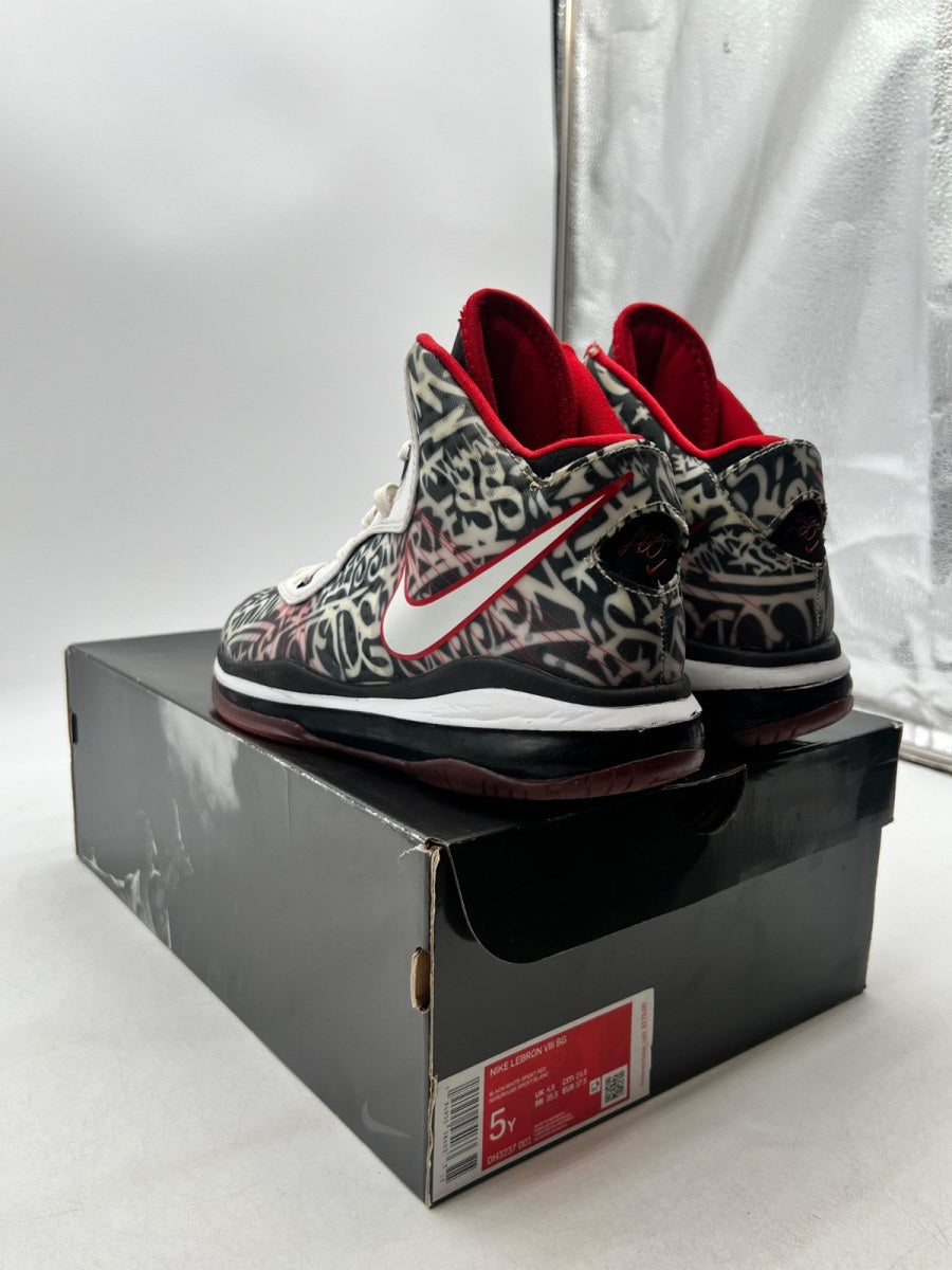 Nike LeBron 8 Graffiti (GS) 5Y (Moderately Worn Pre-Owned)NikeBlack/Sport Red/White - Image 6