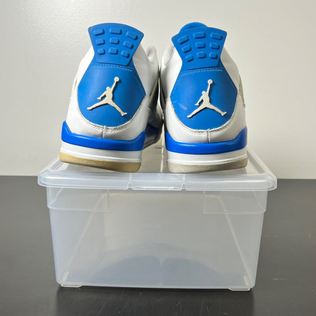 Jordan 4 Retro Military Blue (2012) 14 (Heavily Worn Pre-Owned)JordanWhite/Military Blue-Neutral Grey - Image 4