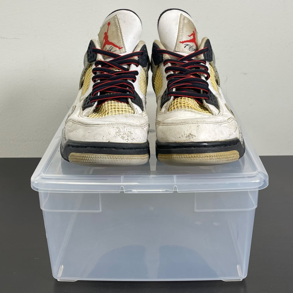 Jordan 4 Retro White Cement (2016) 8 (Heavily Worn Pre-Owned)JordanWhite/Fire Red-Black-Tech Grey - Image 2