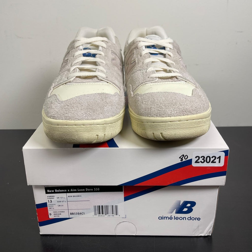 New Balance 550 Aime Leon Dore Grey Suede 13 (Moderately Worn Pre-Owned)New BalanceGrey/White/Blue - Image 2