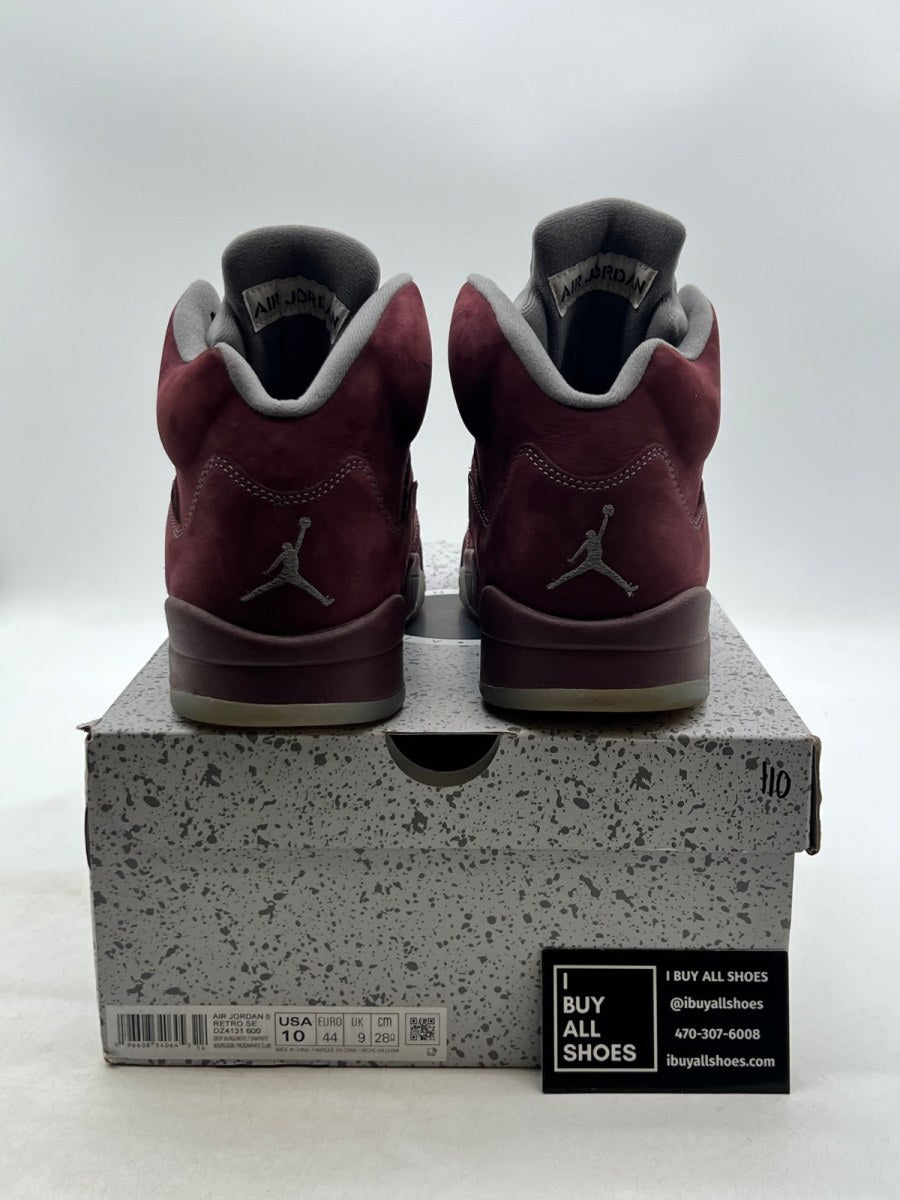Jordan 5 Retro Burgundy (2023) 10 (Lightly Worn Pre-Owned) - Image 3