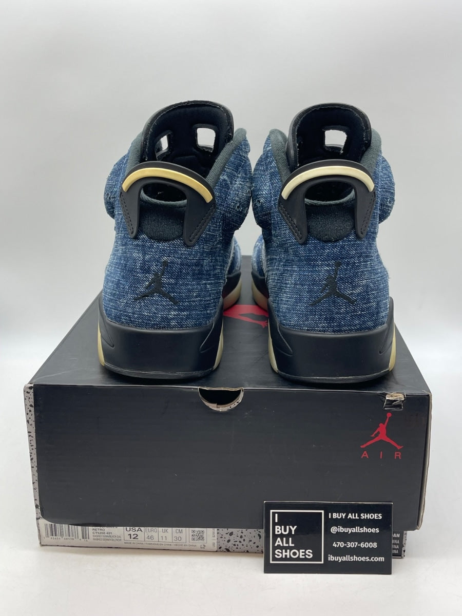 Jordan 6 Retro Washed Denim 12 (Moderately Worn Pre-Owned) - Image 3