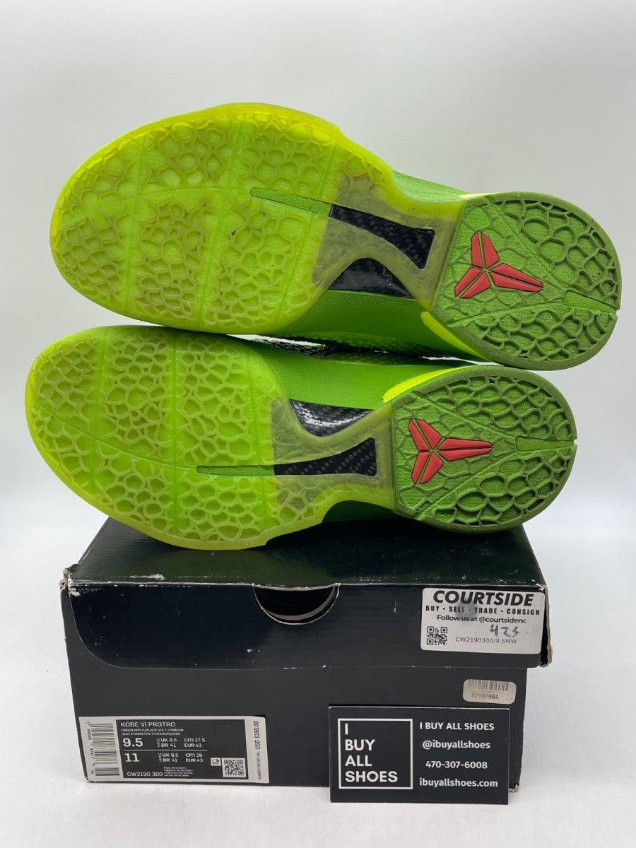 Nike Kobe 6 Protro Grinch (2020) 9.5 (Moderately Worn Pre-Owned) - Image 7