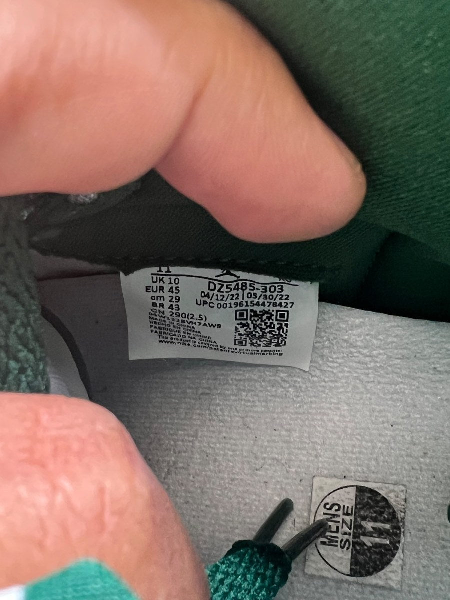 Jordan 1 Retro High OG Gorge Green 11 (Lightly Worn Pre-Owned)JordanGorge Green/Metallic Silver/White - Image 7