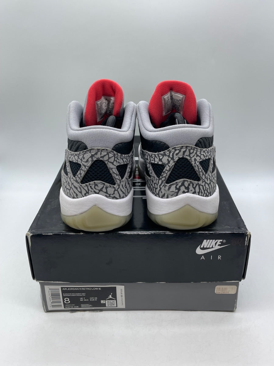 Jordan 11 Retro Low IE Black Cement 8 (Moderately Worn Pre-Owned) - Image 3