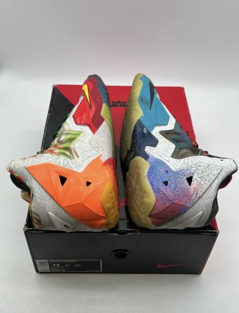 Nike LeBron 11 What the LeBron 14 (Moderately Worn Pre-Owned)NikeBlack Lava/Silver Ice-Galaxy Blue - Image 7