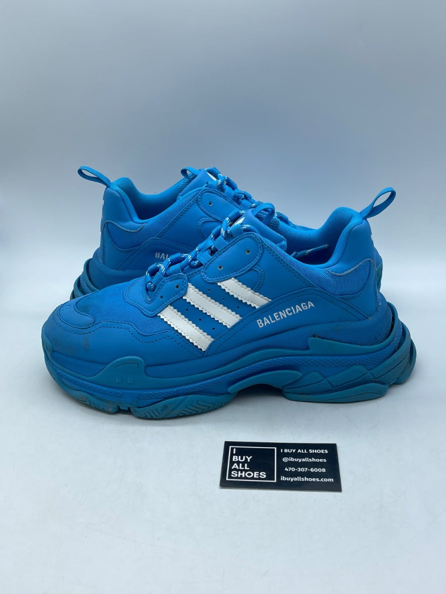 Balenciaga Triple S adidas Blue White 46 (Moderately Worn Pre-Owned) - Image 1