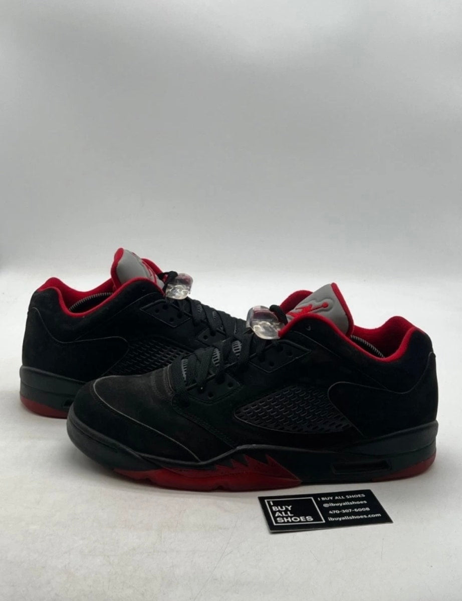 Jordan 5 Retro Low Alternate 90 12 (Moderately Worn Pre-Owned)JordanBlack/Gym Red-Metallic Hematite - Image 1