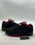 Jordan 5 Retro Low Alternate 90 12 (Moderately Worn Pre-Owned)JordanBlack/Gym Red-Metallic Hematite - Image 1