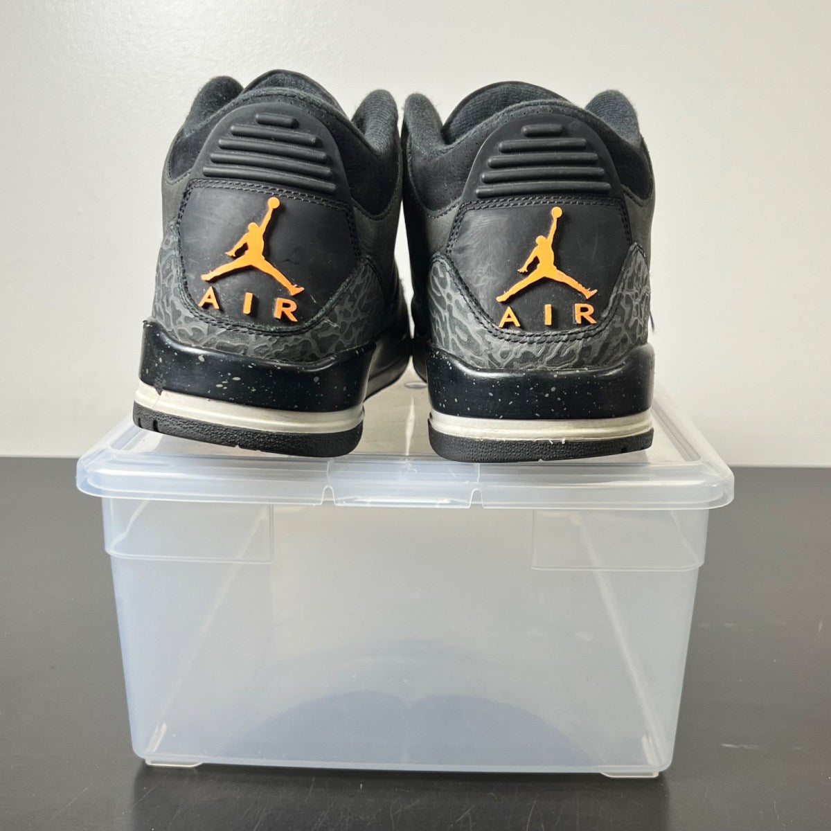 Jordan 3 Retro Fear Pack (2023) 11 (Heavily Worn Pre-Owned)JordanNight Stadium/Total Orange-Black-Flat Pewter-Neutral Grey - Image 6