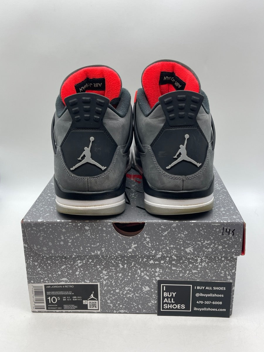 Jordan 4 Retro Infrared 10.5 (Moderately Worn Pre-Owned) - Image 3