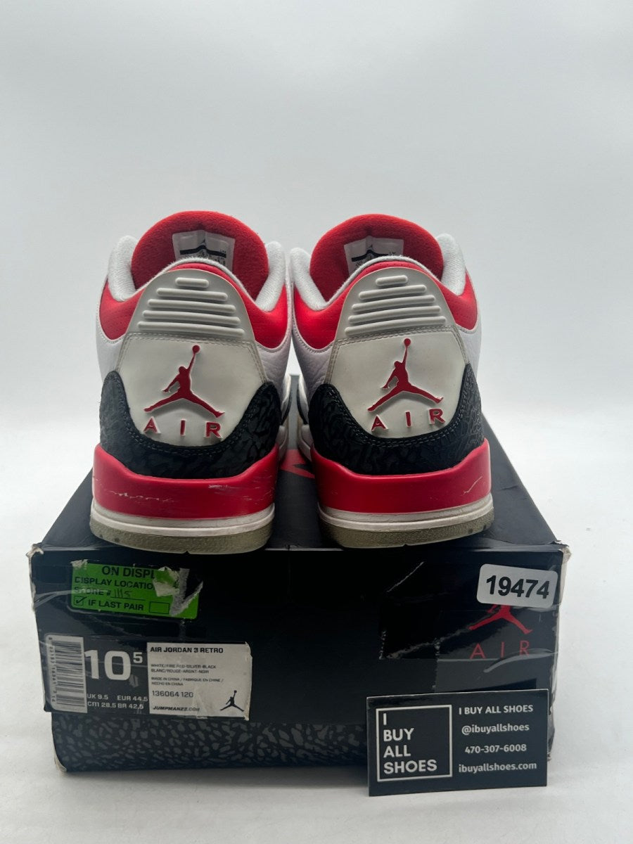 Jordan 3 Retro Fire Red (2013) 10.5 (Heavily Worn Pre-Owned) - Image 5