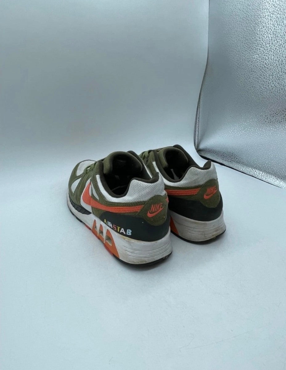 Nike Air Stab Sable Green Wild Mango 7 (Heavily Worn Pre-Owned)NikeWhite/Wild Mango-Pilgrim-Sable Green - Image 4