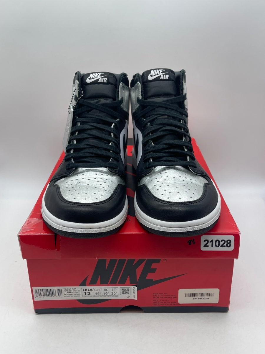 Jordan 1 Retro High Silver Toe (Women's) 13W (Moderately Worn Pre-Owned) - Image 2
