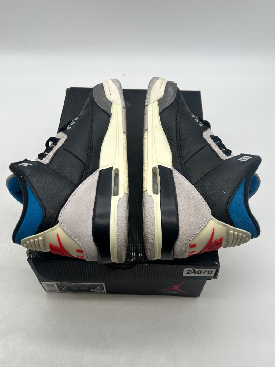 Jordan 3 Retro OG Rare Air (GS) 5.5Y (Lightly Worn Pre-Owned)JordanBlack/Chile Red/Neutral Grey/Military Blue/Coconut Milk - Image 7