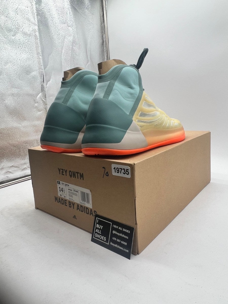 adidas Yeezy QNTM Hi-Res Coral 14.5 (Lightly Worn Pre-Owned) - Image 4