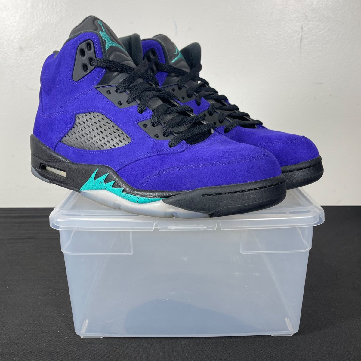 Jordan 5 Retro Alternate Grape 10 (Moderately Worn Pre-Owned)JordanGrape Ice/New Emerald-Black - Image 1