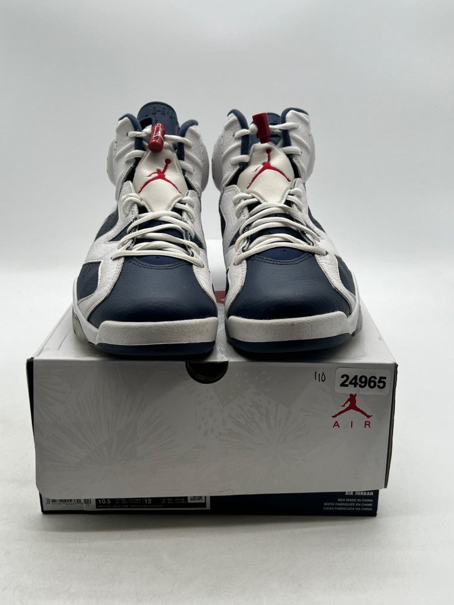 Jordan 6 Retro Olympic (2024) 10.5 (Lightly Worn Pre-Owned)JordanWhite/Varsity Red/Midnight Navy - Image 2