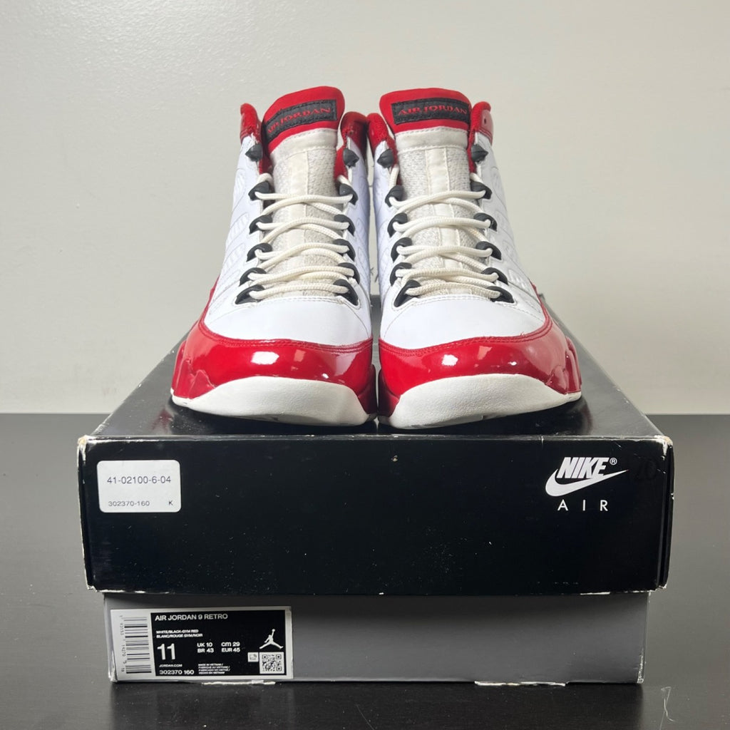 Jordan 9 Retro White Gym Red (Size 11) - Image 4