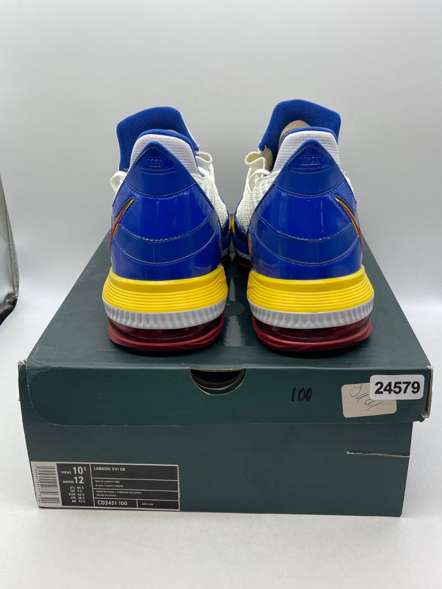 Nike LeBron 16 Superman SuperBron 10.5 (Moderately Worn Pre-Owned)NikeWhite/Varsity Red-Varsity Royal - Image 3