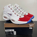 Reebok Question Mid Red Toe 25th Anniversary 10.5 (Moderately Worn Pre-Owned)ReebokWhite/White-Red - Image 1