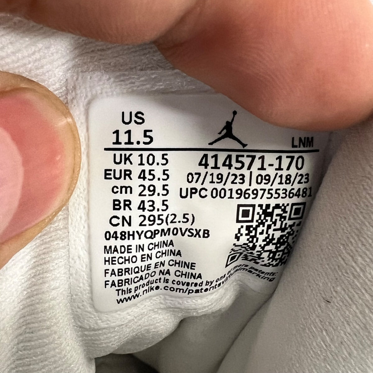 Jordan 13 Retro Blue Grey 11.5 (Moderately Worn Pre-Owned)JordanWhite/Yellow Ochre/Blue Grey/Black - Image 7