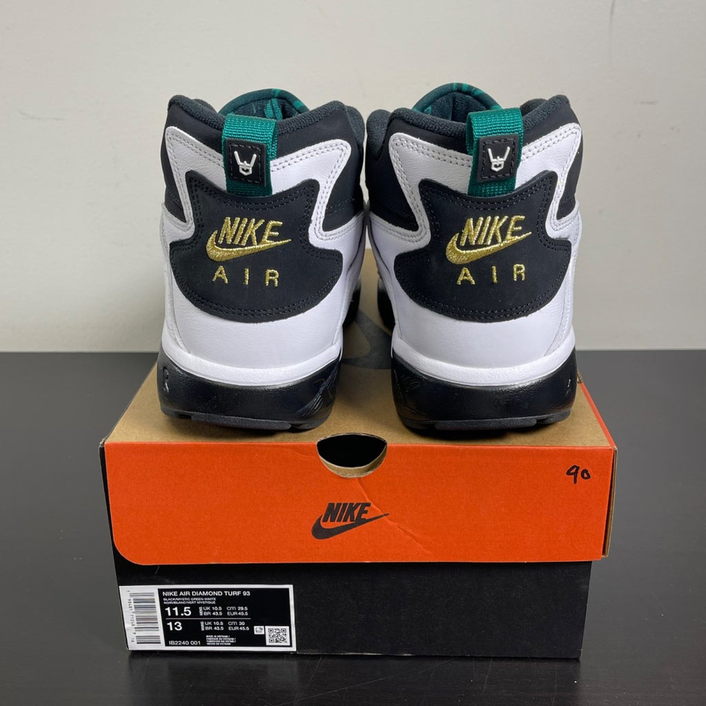Nike Air Diamond Turf Emerald 11.5 (Moderately Worn Pre-Owned)NikeBlack/Mystic Green-White-Golden Tussah - Image 4
