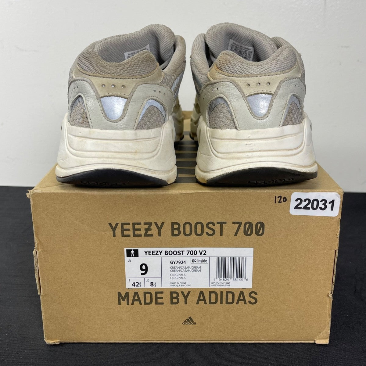 adidas Yeezy Boost 700 V2 Cream 9 (Moderately Worn Pre-Owned)adidasCream/Cream/Cream - Image 4