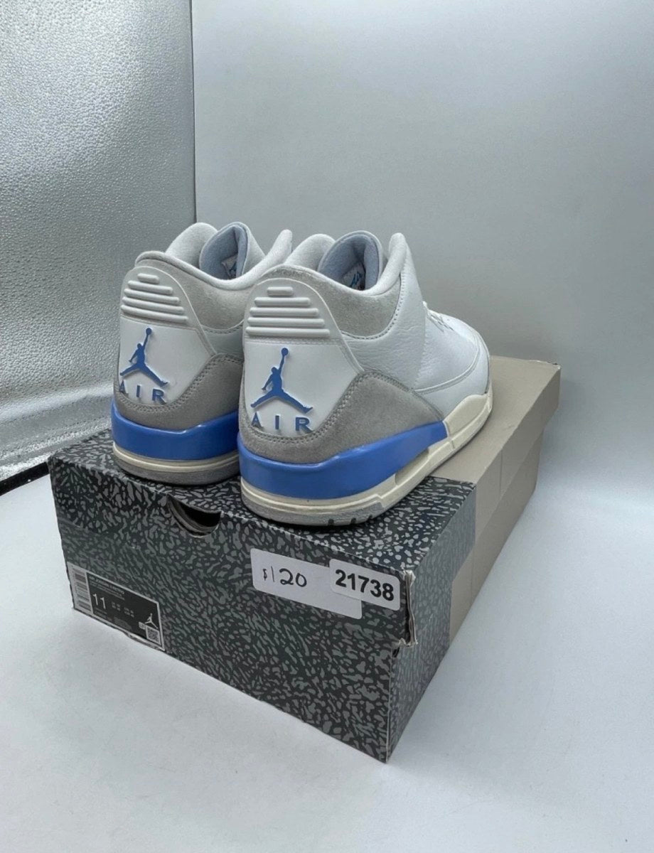 Jordan 3 Retro Lucky Shorts 11 (Moderately Worn Pre-Owned)JordanSummit White/Hydrogen Blue-Legend Blue-Photon Dust-Pure Platinum-Sail - Image 5
