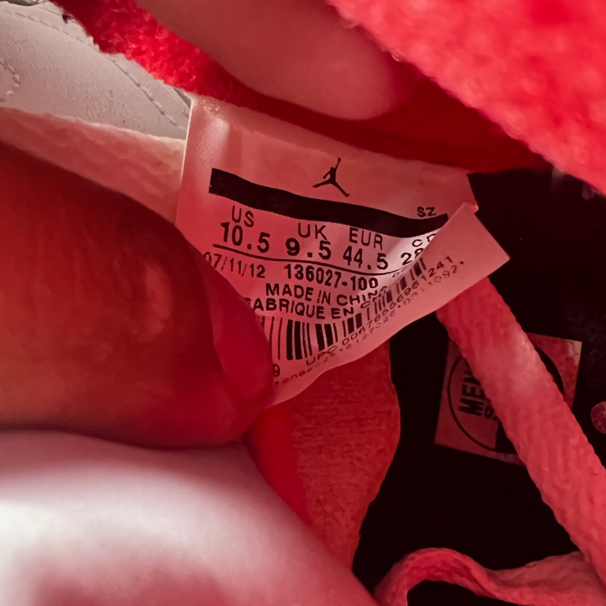 Jordan 5 Retro Fire Red (2013) 10.5 (Lightly Worn Pre-Owned)JordanWhite/Fire Red-Black - Image 7