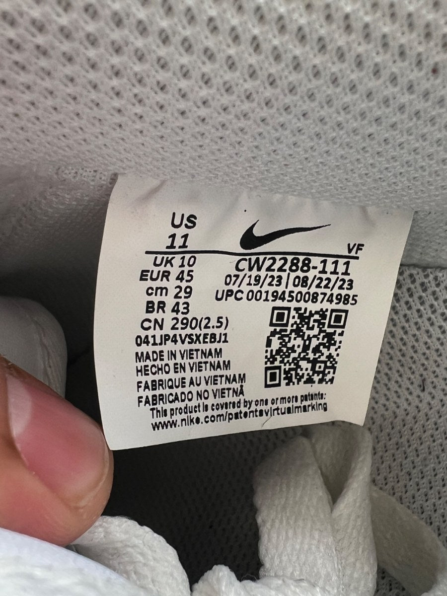 Nike Air Force 1 Low '07 White 11 (Lightly Worn Pre-Owned) - Image 8