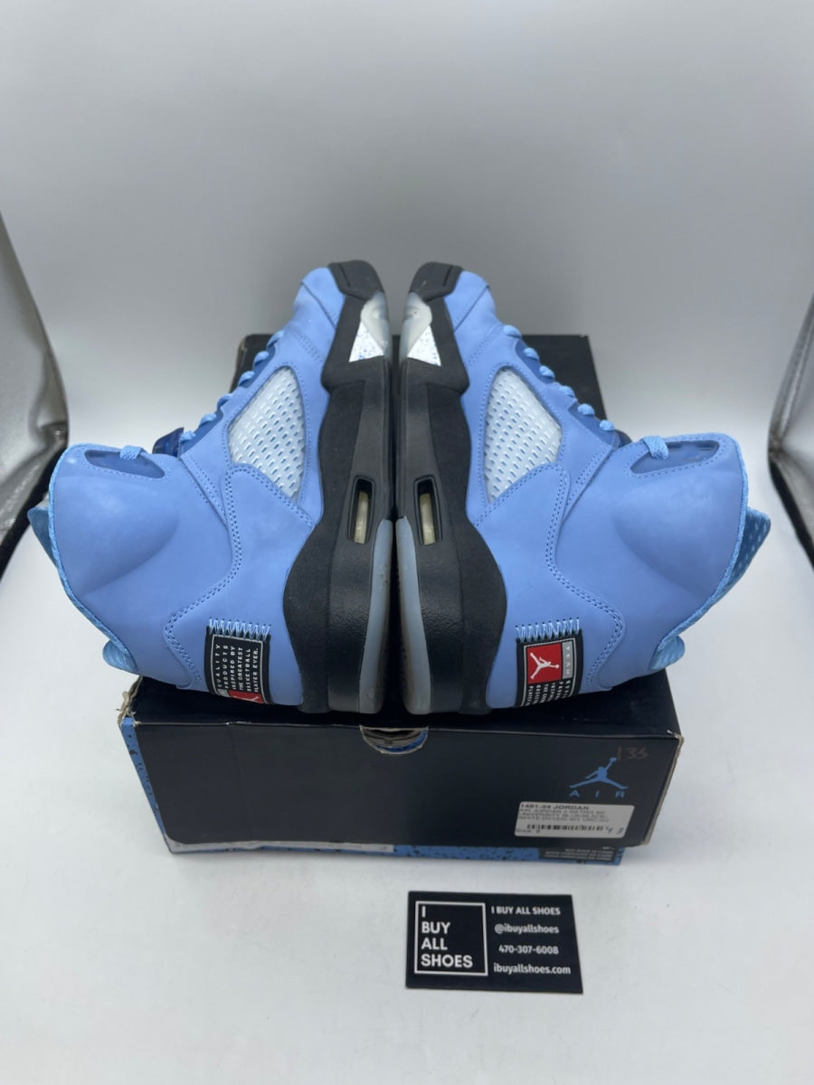Jordan 5 Retro UNC University Blue 9 (Moderately Worn Pre-Owned) - Image 6