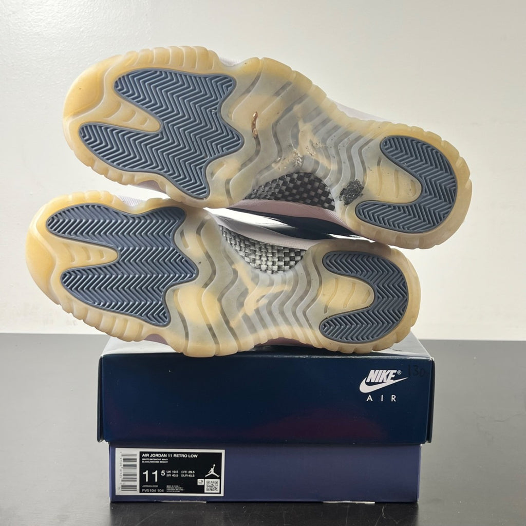 Jordan 11 Retro Low Diffused Blue 11.5 (Lightly Worn Pre-Owned)JordanWhite/Midnight Navy/Diffused Blue/Football Grey - Image 5