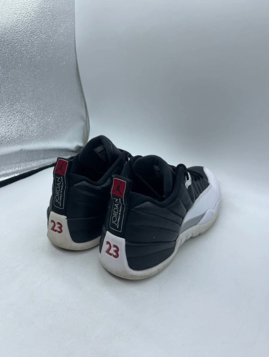 Jordan 12 Retro Low Playoffs 9.5 (Heavily Worn Pre-Owned)JordanBlack/Varsity Red-White-Metallic Silver - Image 3