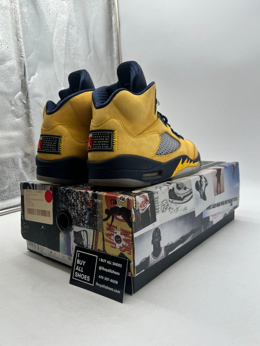 Jordan 5 Retro Michigan (2019) 8 (Moderately Worn Pre-Owned) - Image 5