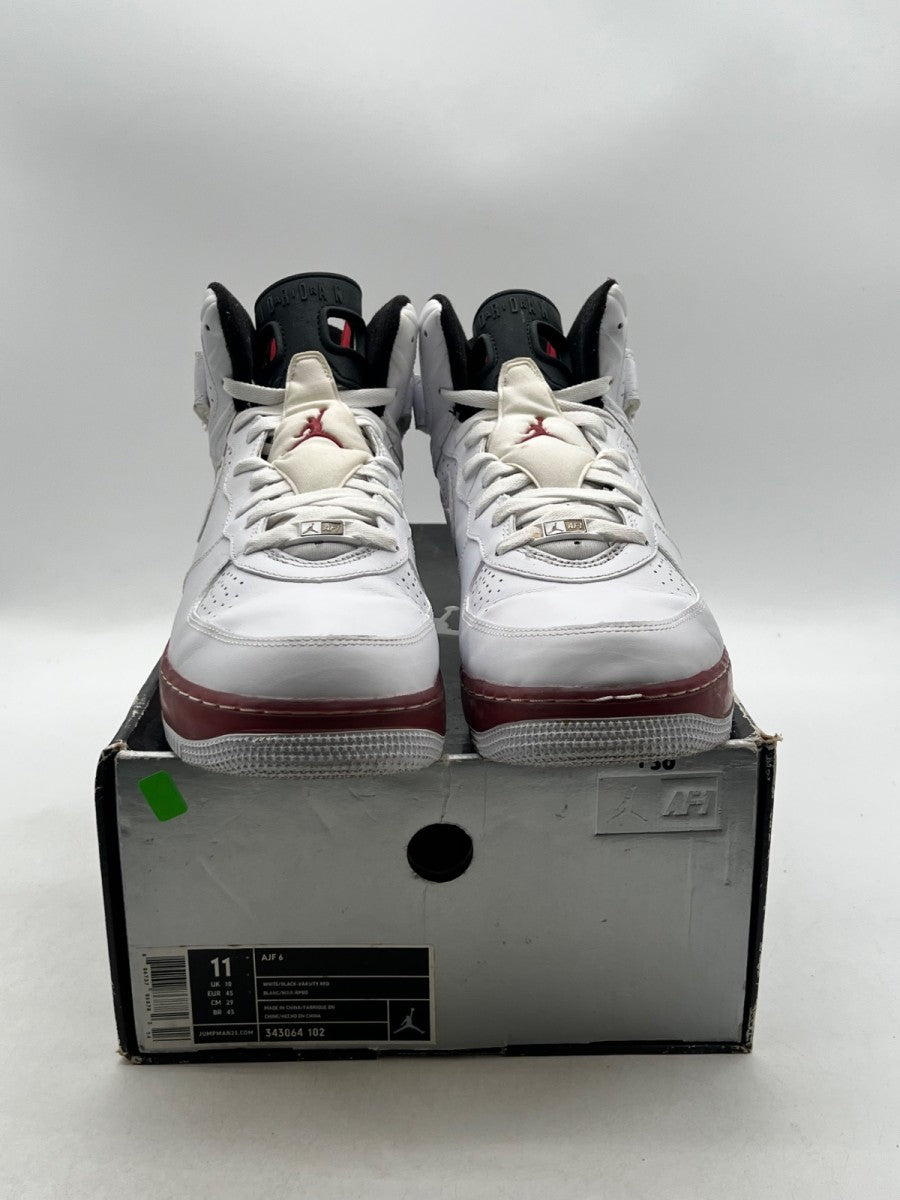Jordan Fusion 6 Varsity White Red 11 (Moderately Worn Pre-Owned)JordanWhite/Black-Varsity Red - Image 2