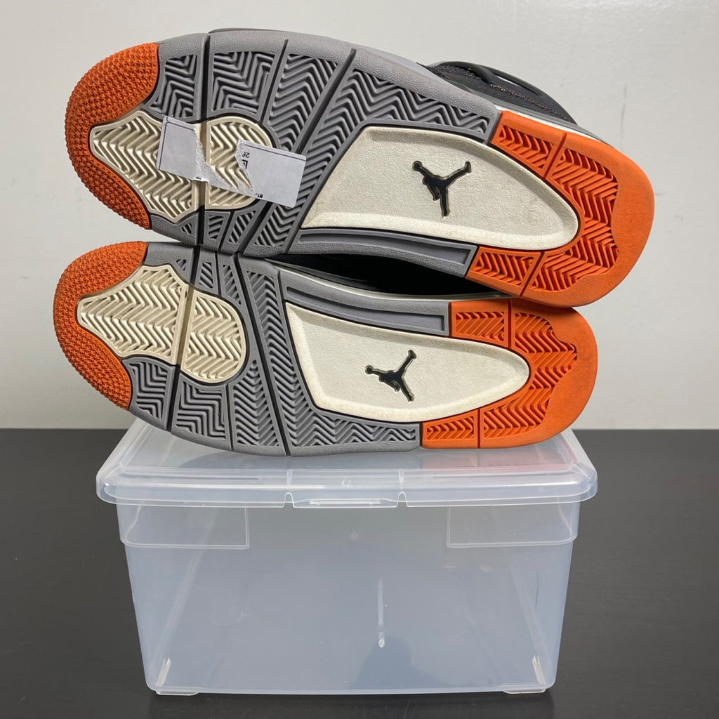 Jordan 4 Retro Starfish (Women's) 10W (Moderately Worn Pre-Owned)JordanSail/Black-Starfish-Light Smoke Grey - Image 5